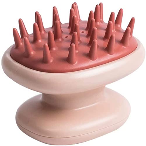 SHFTI Hair Scalp Massager Shampoo Brush with Soft Silicone Bristles, Head Massager Scalp Massager Brush for Hair Growth, Wet Dry Use, Greatly Remove Dandruff & Exfoliate (PINK) - Image 1