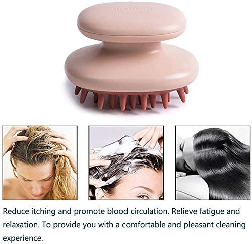 SHFTI Hair Scalp Massager Shampoo Brush with Soft Silicone Bristles, Head Massager Scalp Massager Brush for Hair Growth, Wet Dry Use, Greatly Remove Dandruff & Exfoliate (PINK) - Image 3