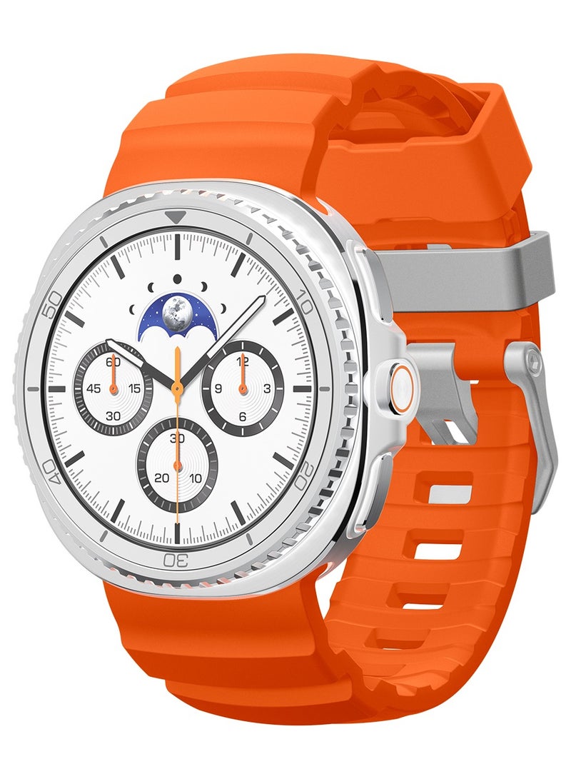 Spigen WBS2 Band for Galaxy Watch 8 series Compatible with Samsung Galaxy Watch 8 Classic 46mm, Galaxy Watch8 44/40mm (2025) Durable Silicone Sport Strap - Orange - Image 1