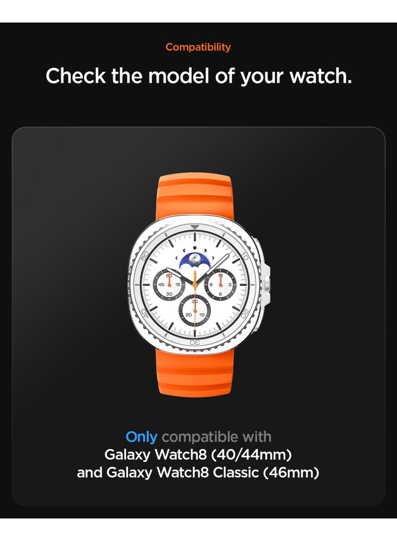 Spigen WBS2 Band for Galaxy Watch 8 series Compatible with Samsung Galaxy Watch 8 Classic 46mm, Galaxy Watch8 44/40mm (2025) Durable Silicone Sport Strap - Orange - Image 2
