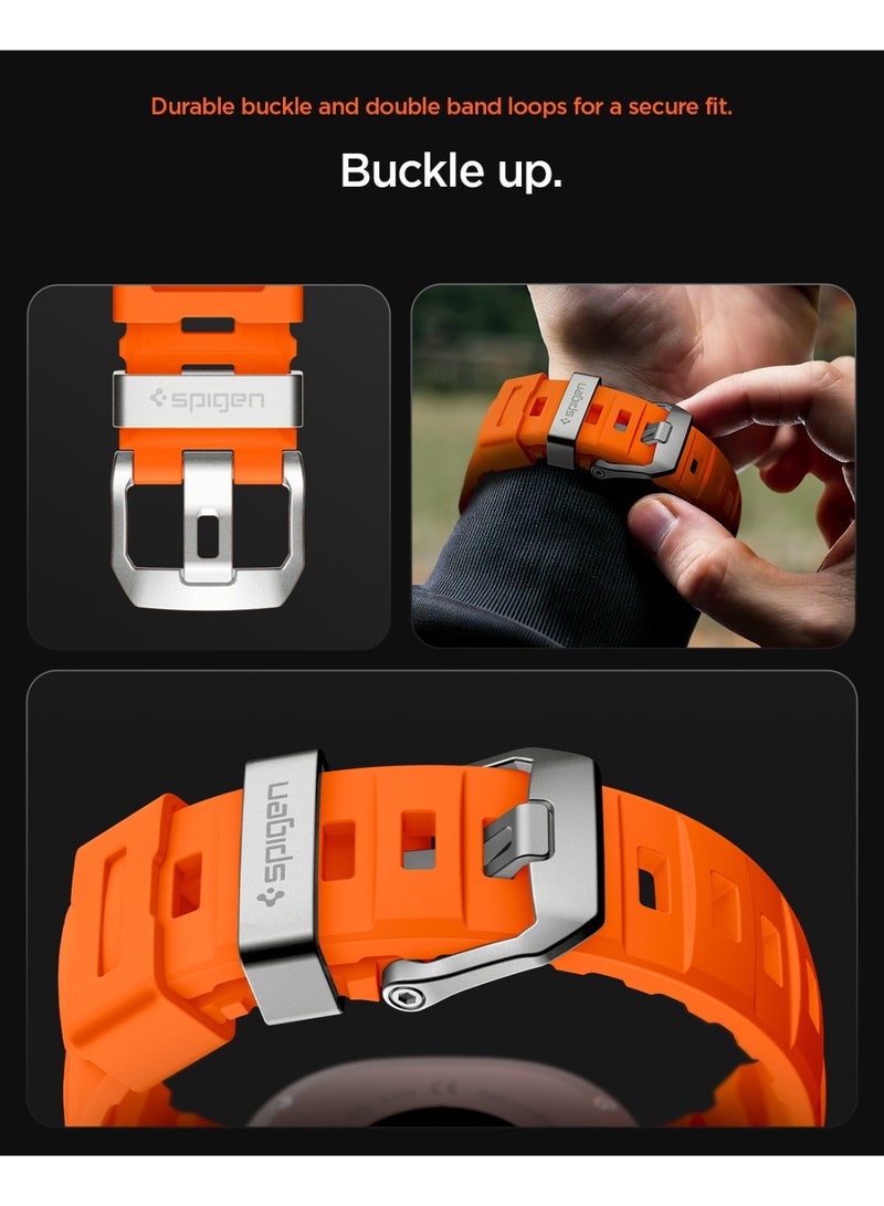 Spigen WBS2 Band for Galaxy Watch 8 series Compatible with Samsung Galaxy Watch 8 Classic 46mm, Galaxy Watch8 44/40mm (2025) Durable Silicone Sport Strap - Orange - Image 5