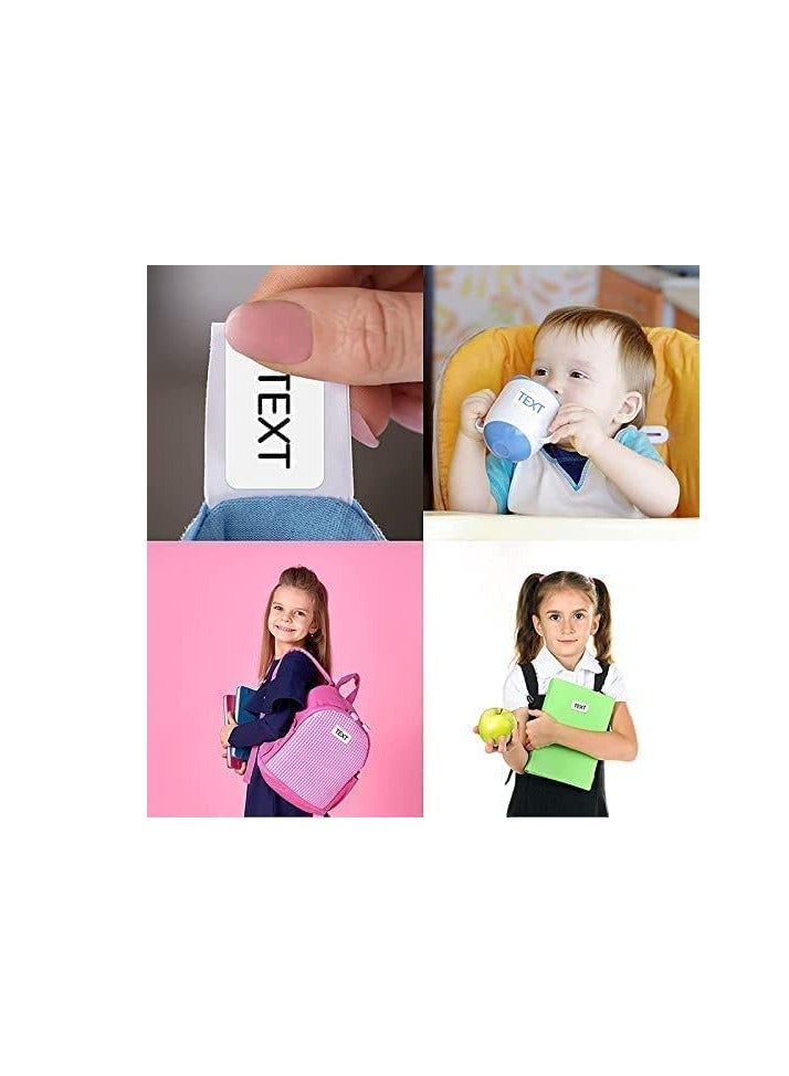 Premify 54pcs Name Labels School, No-Iron Clothing Labels For Shirt/Bottle/Lunch Box, Bags Etc, 45x14mm Writable Self Adhesive Name Labels for Nursery Daycare, Washable & Dryer Safe - Image 3