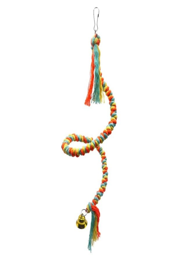 Hiflyer Bird Rope Perch Bird Perches for Cage, Colorful Cotton Bendable Rope Perch Swing, Parrot Perch Parrot Toys Parakeet Toys Bird Toys for Parrots (Multi-Color, 40 inch) - Image 1