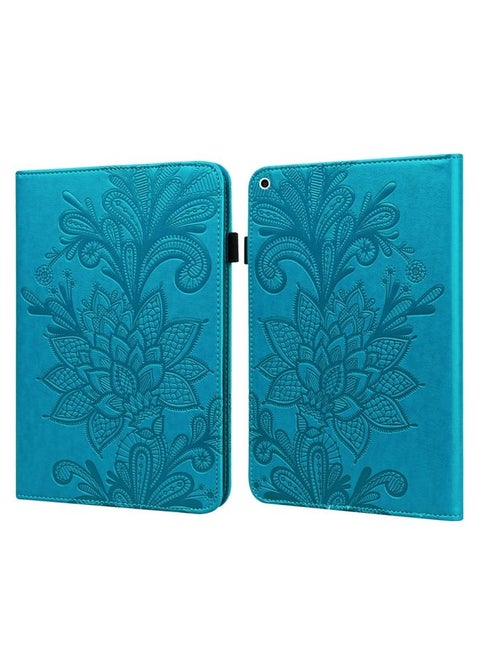 Case Cover Lace Flower Embossing Pattern Horizontal Flip Leather Case with Holder & Card Slots & Wallet & Photo Frame & Sleep / Wake-up Function For iPad 9.7 2018 / 9.7 2017 / Air 2 / Air Blue