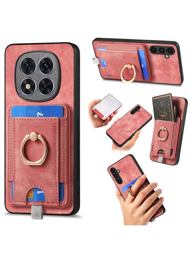 erorex Case For Xiaomi Redmi Note 14 Pro 5G Retro Splitable Magnetic Card Bag Leather Phone Case - Image 1