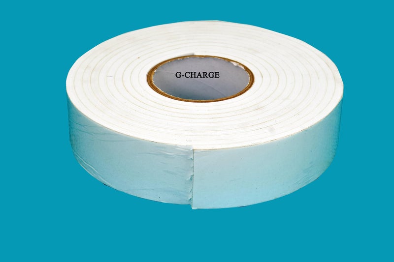 G-Charge Single Sided High Density Self Adhesive Gasket Tape, Weather Stripping Doors and Window Insulation Soundproofing, Foam Sealing Tape White, (2"(W) x 1/4"(T) x 5 Mtr (L), White) - Image 1