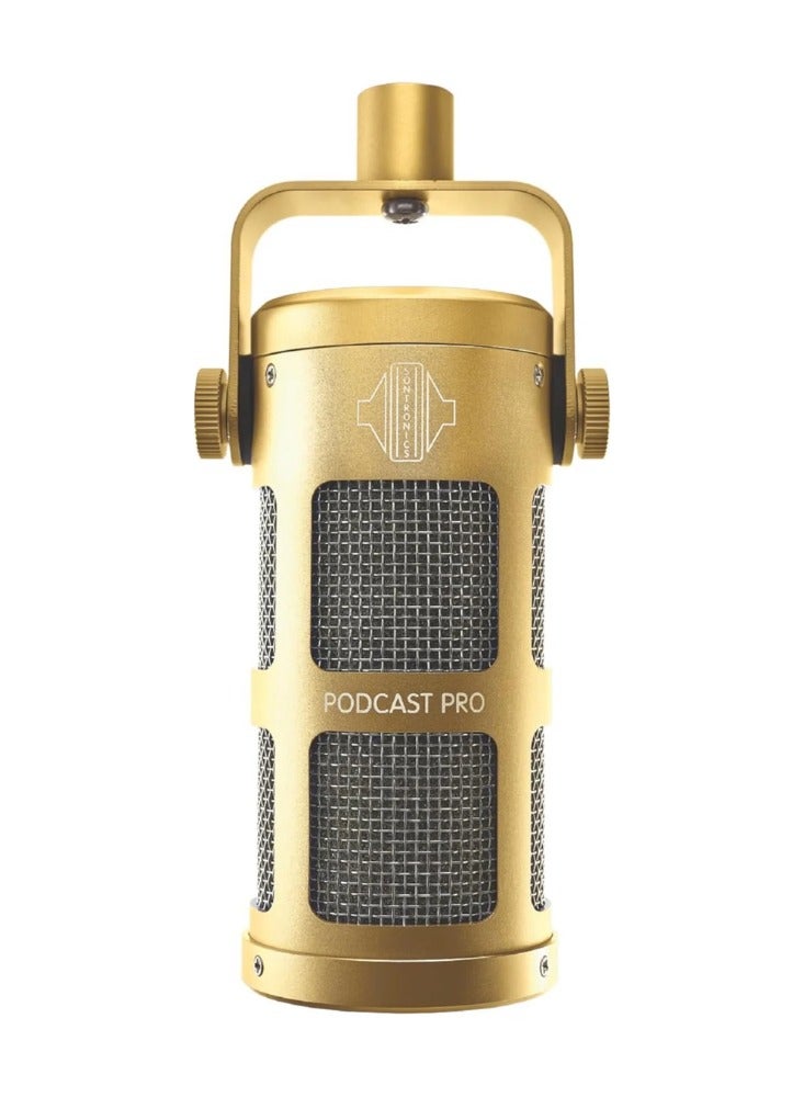 Sontronics Podcast Pro Dynamic Microphone, Gold