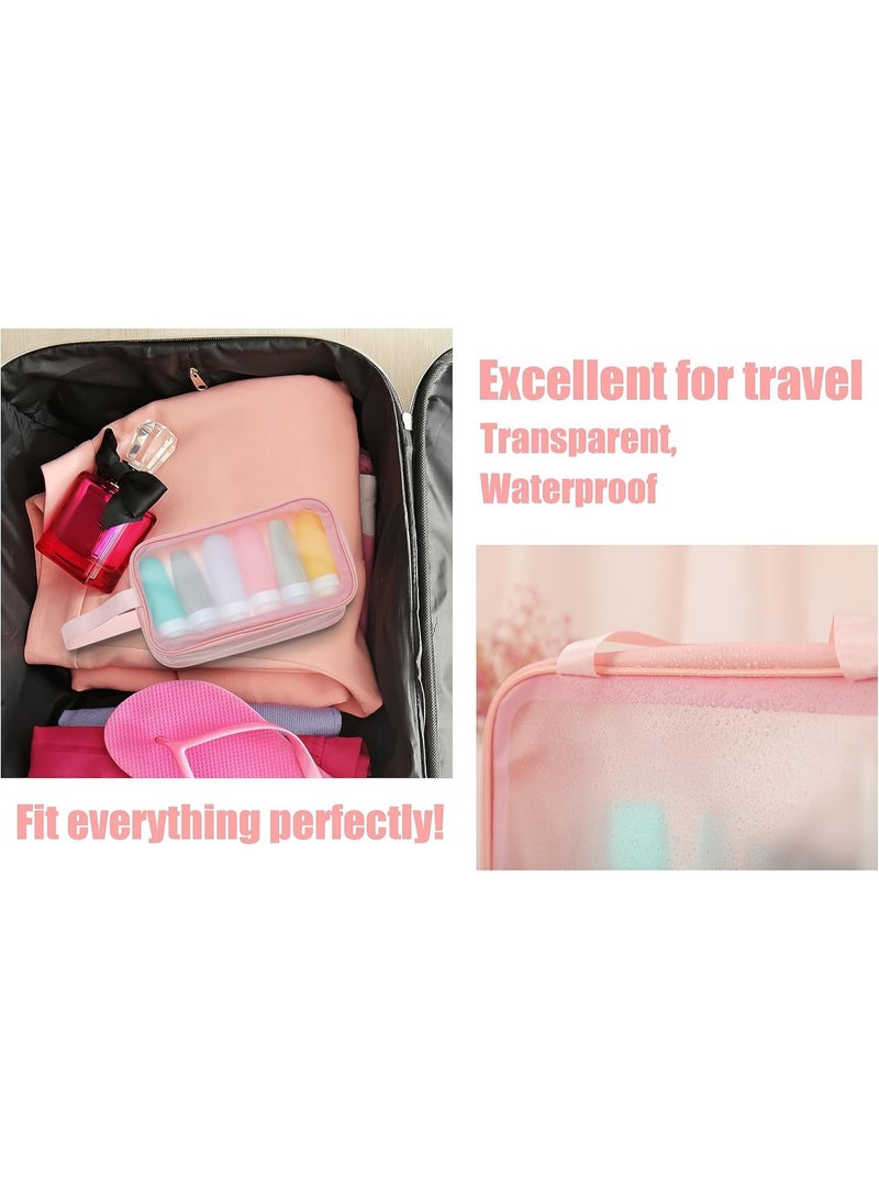 Set of 3 pieces, different sizes, large, medium and small, women's cosmetic organizer, waterproof cosmetic bag with zipper - Image 5