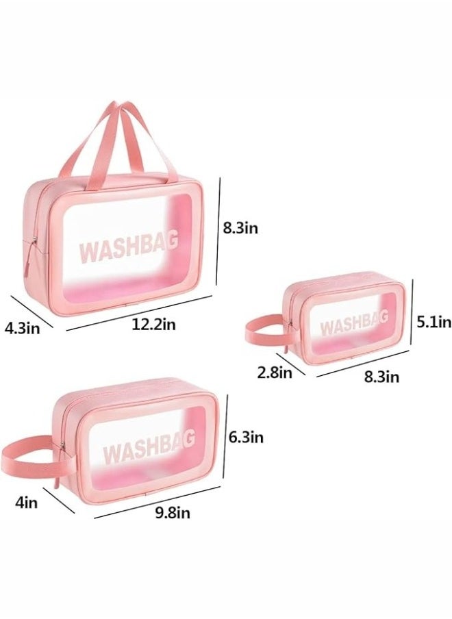 Generic - Set of 3 pieces, different sizes, large, medium and small, women's cosmetic organizer, waterproof cosmetic bag with zipper - Image 1