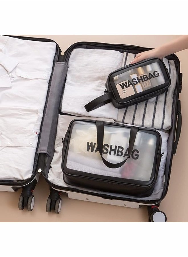 Generic - Set of 3 pieces, different sizes, large, medium and small, women's cosmetic organizer, waterproof cosmetic bag with zipper - Image 1