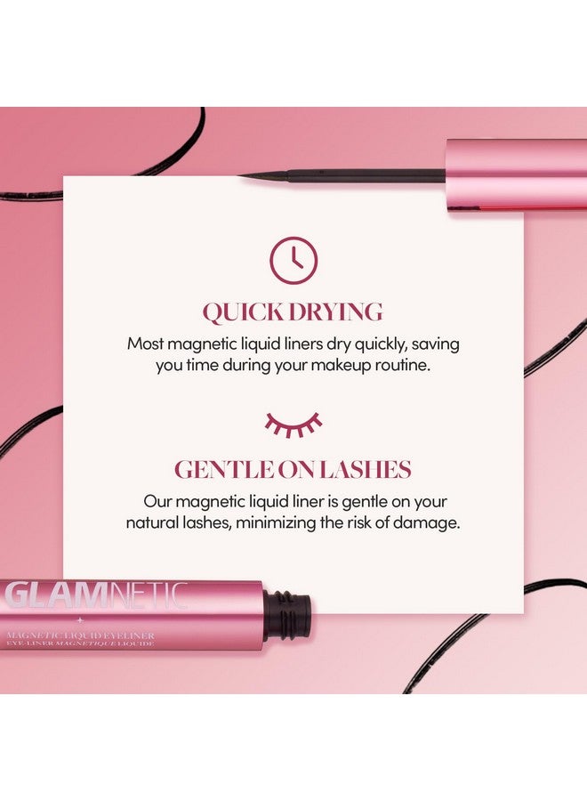 Glamnetic Magnetic Eyeliner, Liquid Black, for Eyelashes - Waterproof & Smudge Proof Liner | All-Day Hold for Magnetic Lashes, Quick-Drying, Paraben-Free 0.025 fl oz - Image 5
