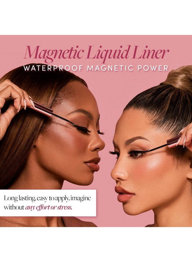 Glamnetic Magnetic Eyeliner, Liquid Black, for Eyelashes - Waterproof & Smudge Proof Liner | All-Day Hold for Magnetic Lashes, Quick-Drying, Paraben-Free 0.025 fl oz - Image 2