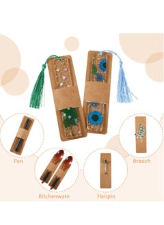 KASTWAVE 70 Pieces Resin Bookmark Holder 15 x 4.5cm Kraft Bookmark Sleeves, DIY Bookmarks Display Cards for Bookmark Wrapping Small Business Packaging Supplies Party Favor Gift (Brown)  - Image 4