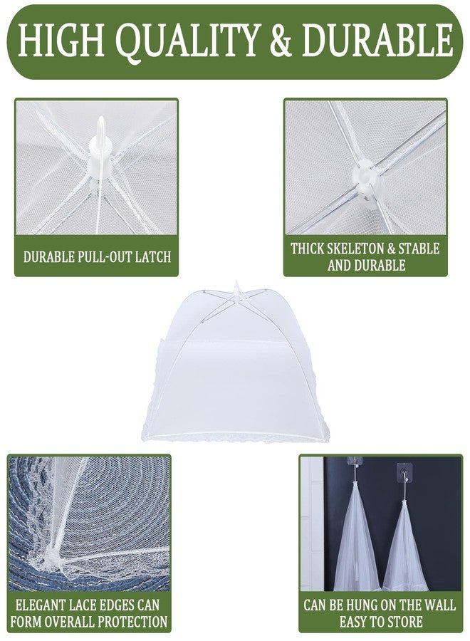 ZMCINER 7 Pack Food Covers for Outdoors Mesh Screen Include Food Tents 1 Extra Large (40"X 24") & 6 Standard (17"X 17") Collapsible and Reusable Mesh Covers for Outside, BBQ Party Supplies, Fruit - Image 5