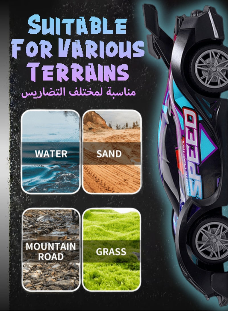 JJRC RC Drift Car, Kids Remote Control Car with Shiny LED Lights, 1/18 4WD 2.4GHz High Speed Drift RC Car with One Rechargeable Batteries, RC Cars for Kids and Adults,Suitable for Various Terrains - Kids Gifts - Image 5