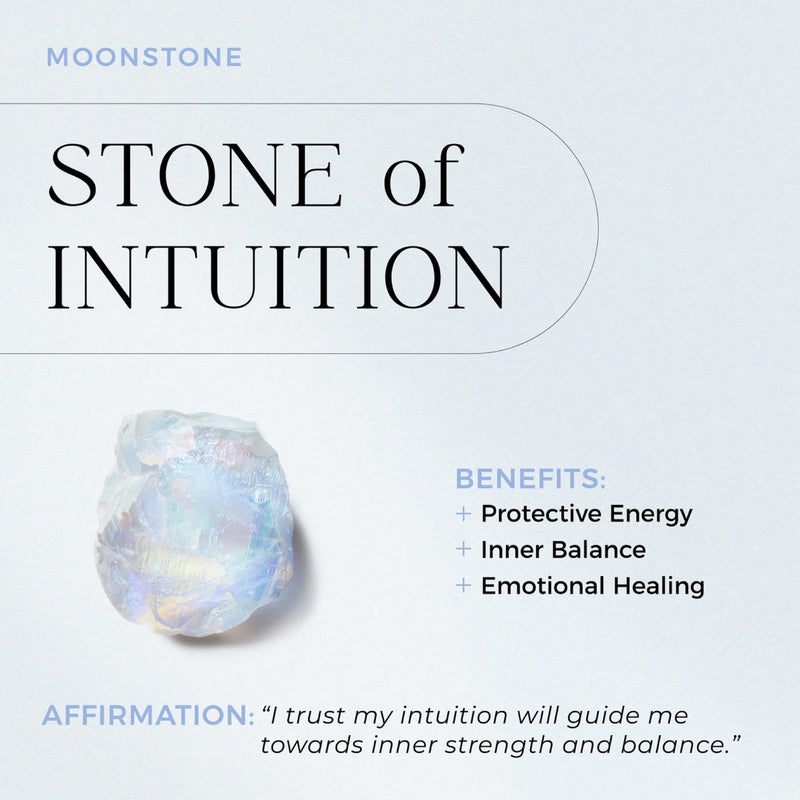 Moon Magic Moonstone Necklace - Hidden Heart / 925 Sterling Silver - 18k Rose Yellow Gold Rainbow Moonstone Necklaces for Women/Authentic Crystal Jewelry - Image 5