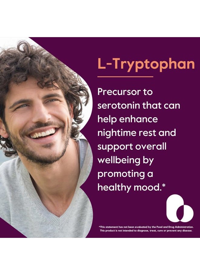 BESTVITE L-Tryptophan 500mg per Capsule (120 Vegetarian Capsules) - No Stearates - No Silica - No Gelatin - Vegan - Gluten Free - Non GMO  - Image 4