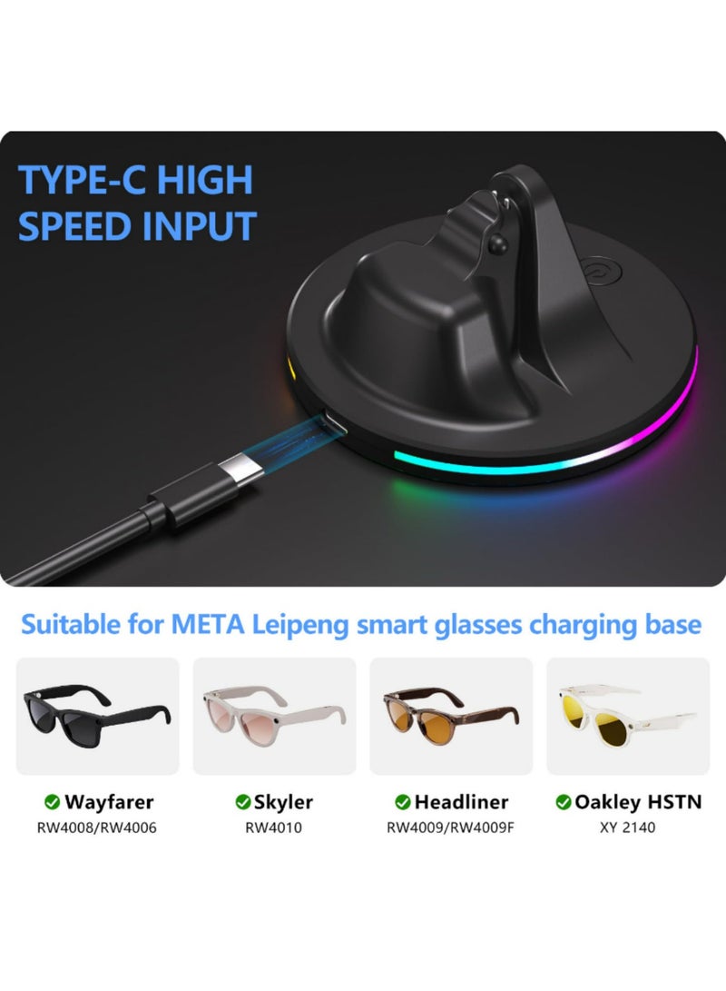 For Ray-Ban Meta Glasses Charger Stand Portable Travel Charger Station Type-C RGB Charging Stand With LED Indicator Accessories - Image 5