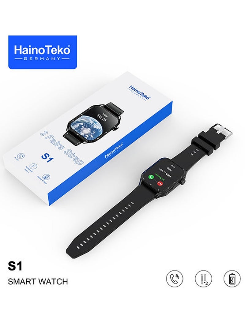 Haino Teko Haino Teko Germany S1 Smart Watch With 2 Pair Strap and Wireless Charger for Mens and Boys - Image 4