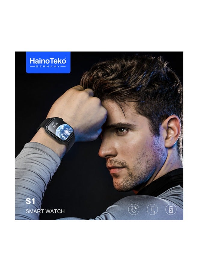 Haino Teko Haino Teko Germany S1 Smart Watch With 2 Pair Strap and Wireless Charger for Mens and Boys - Image 3