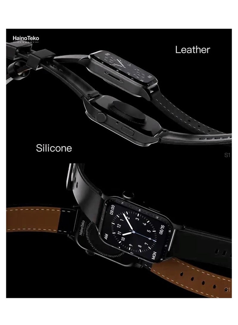 Haino Teko Haino Teko Germany S1 Smart Watch With 2 Pair Strap and Wireless Charger for Mens and Boys - Image 5