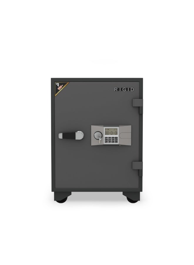 RIGID Fire Resistant Steel Safe with Digital & Key Lock, 100Kg  - Image 1