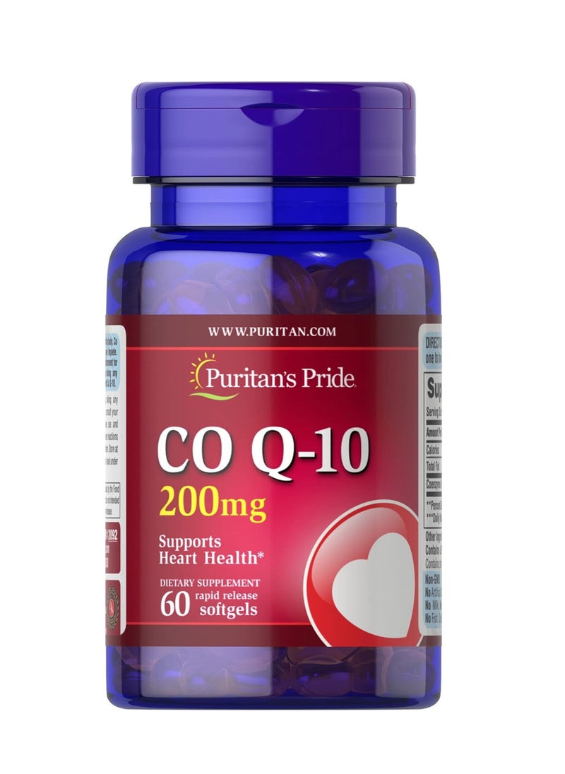 بوريتانز برايد كيو سورب CoQ-10 200 مجم 1 زجاجة 60 كبسولة هلامية 