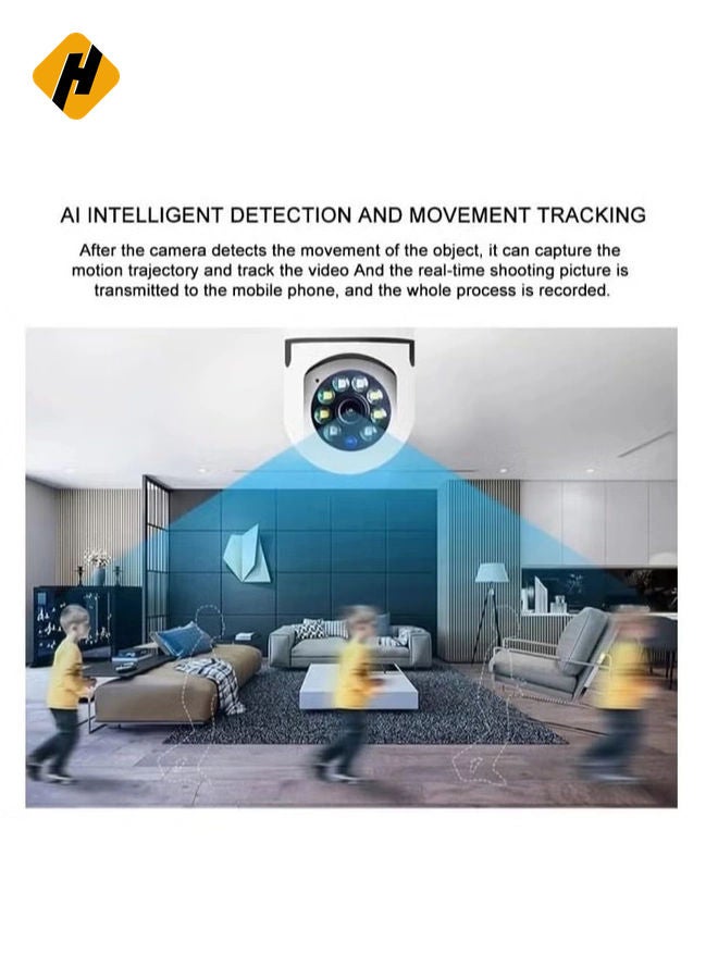 HuHa 2Pcs Light Bulb Security Camera 2.4GHz & 5G WiFi Outdoor, 1080P E27 Light Socket Security Camera, Indoor 360° Home Security Cameras, Full Color Day and Night  - Image 4
