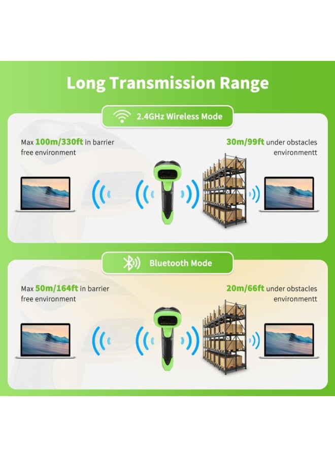 نيتم ماسح ضوئي لاسلكي لرموز QR، قارئ رموز ضوئية تلقائي 3 في 1 بتقنية بلوتوث، يدعم قراءات أحادية وثنائية الأبعاد، ماسح ضوئي لرموز الصور عبر منفذ USB، مناسب للمتاجر والمستودعات ونقاط البيع وأجهزة الكمبيوتر والأجهزة اللوحية وأجهزة iPad وiPhone وأجهزة Android. - Image 4