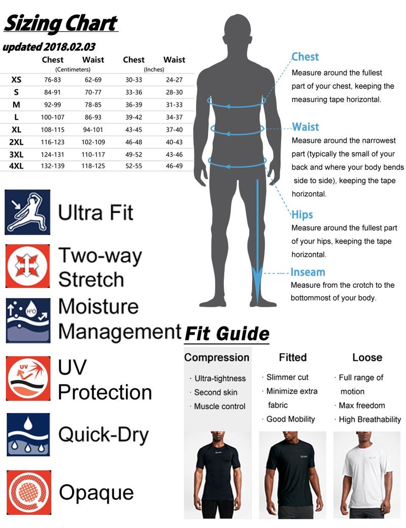 HUGE SPORTS Wildling Series UV Protection Quick Dry Compression Rash Guard (Wolf,2XL) - Image 2