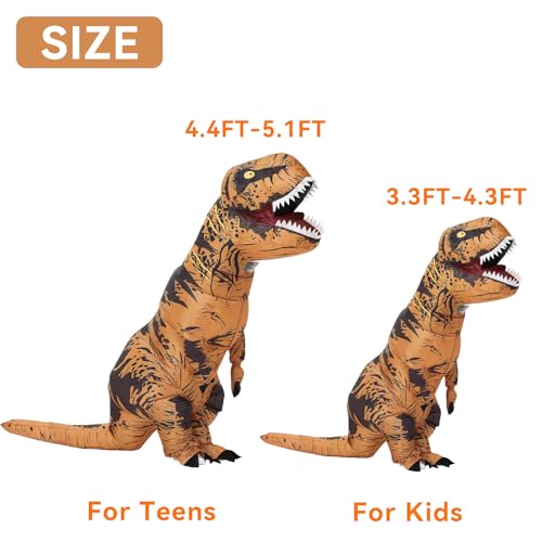 Servllcell Inflatable Dinosaur Costume for KidsHalloween Costumes T Rex Blow Up Costumes for Boys GirlsFunny Cosplay Party - Image 5