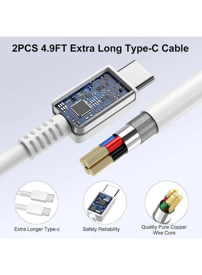 For 45w Fast Charger Type C Super Fast Charger 45W With 5FT USB-C Cable*2pcs Android Charger For Galaxy S23 Ultra/S23/S23+/S22/S22 Ultra/S22+/Note 10/20/S2 - Image 5