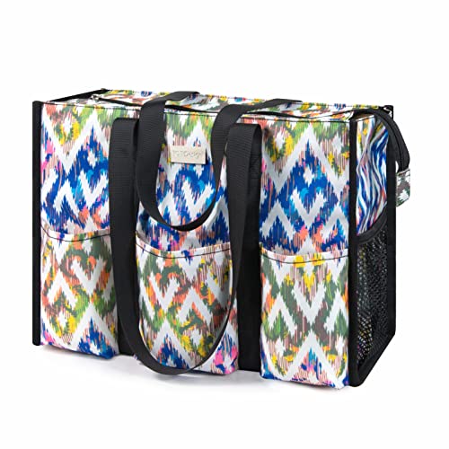 TOPDesign Utility Water Resistant Tote Bag for Women - 13 Exterior & Interior Pockets, Top Zipper Closure, Thick Bottom Support - Perfect Work Tote for Teachers, Nurses, Accountants, Professionals - Image 1
