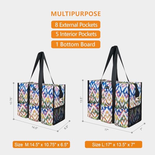 TOPDesign Utility Water Resistant Tote Bag for Women - 13 Exterior & Interior Pockets, Top Zipper Closure, Thick Bottom Support - Perfect Work Tote for Teachers, Nurses, Accountants, Professionals - Image 2