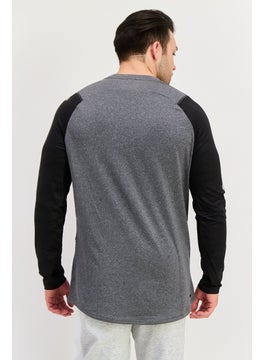 RBX Men Sportswear Fit Long Sleeve Training T-Shirt, Grey  - Image 4
