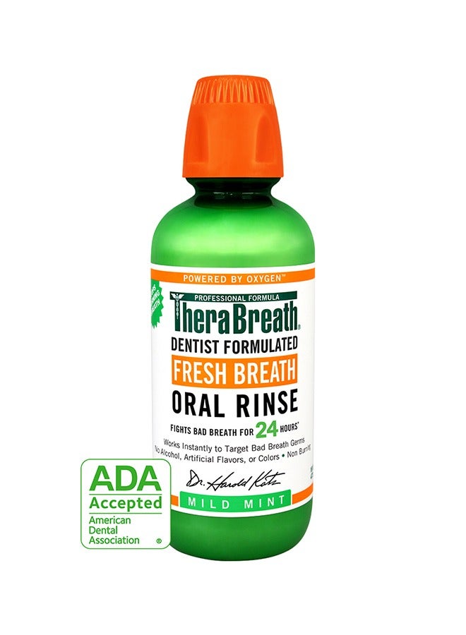 Therabreath Dentist Formulated Fresh Breath Oral Rinse Mild Mint 473ml