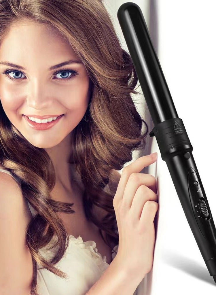 6-in-1 Curling Iron Set with Adjustable Temperature Ceramic Barrel and Insulated Glove Black - Image 5