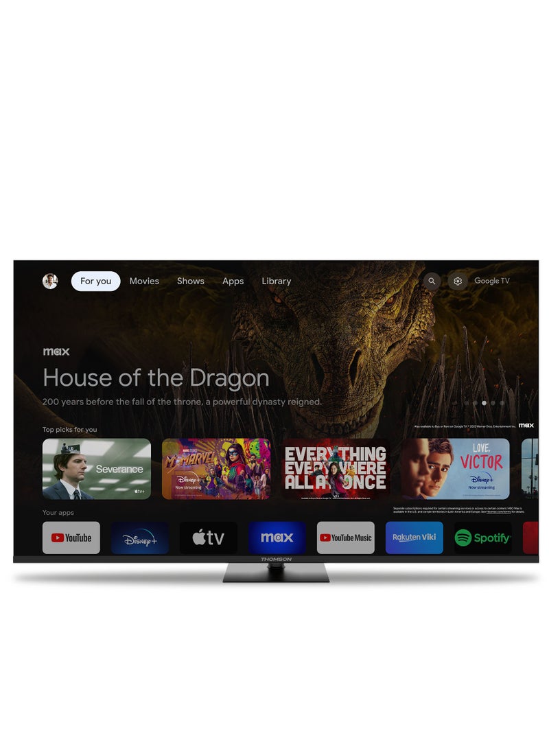Thomson Thomson 75-Inch 4K UHD Smart Google TV – 2025 Model with Central Stand, Smart Voice Control, Google Voice Assistant, Built-in YouTube & Netflix, Frameless Ultra HD LED Display, 3840x2160 Pixels  - Image 3