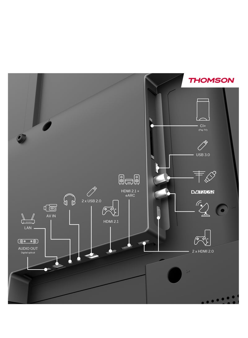 Thomson Thomson 75-Inch 4K UHD Smart Google TV – 2025 Model with Central Stand, Smart Voice Control, Google Voice Assistant, Built-in YouTube & Netflix, Frameless Ultra HD LED Display, 3840x2160 Pixels  - Image 5