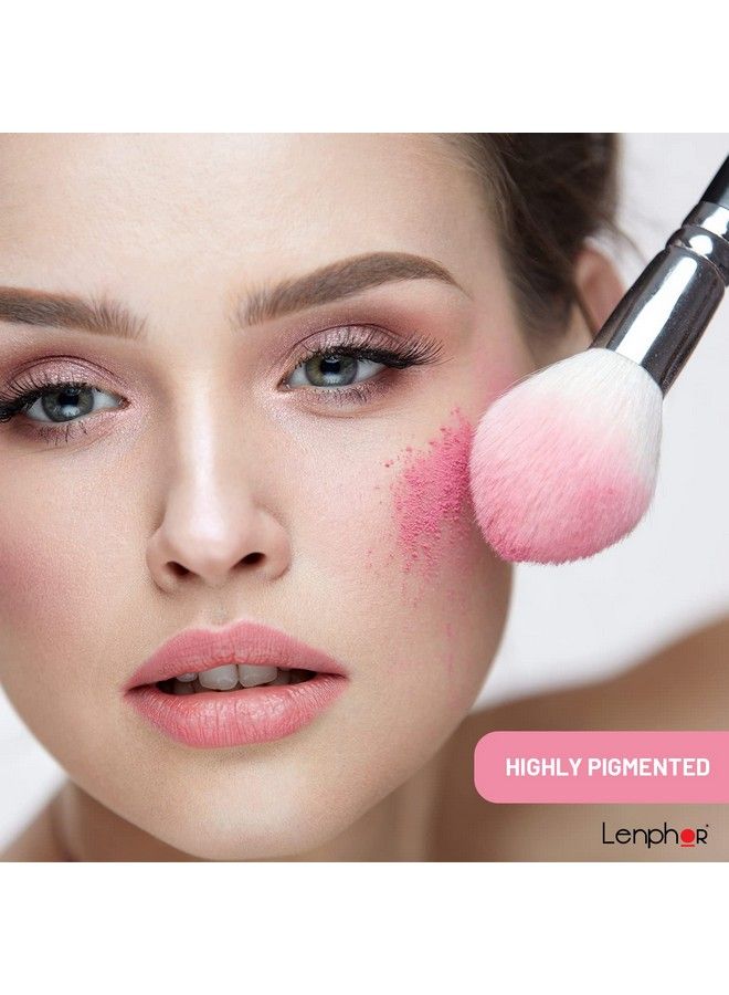 Lenphor Cheekylicious Blush For Face Makeup Smudge Proof Matte Finish Long Lasting Blusher For Face Makeup ; Professional Makeup ; Highlighter For Face Makeup ; Daily Makeup ; Coral Rush 03 - Image 5