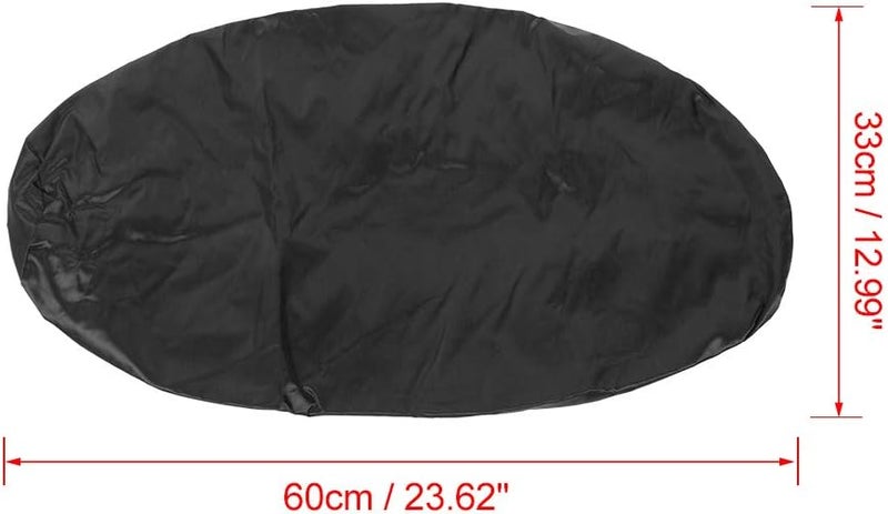 F FIERCE CYCLE Motorcycle Rain Seat Cover Universal Seat Protector Cover Black M - Image 2