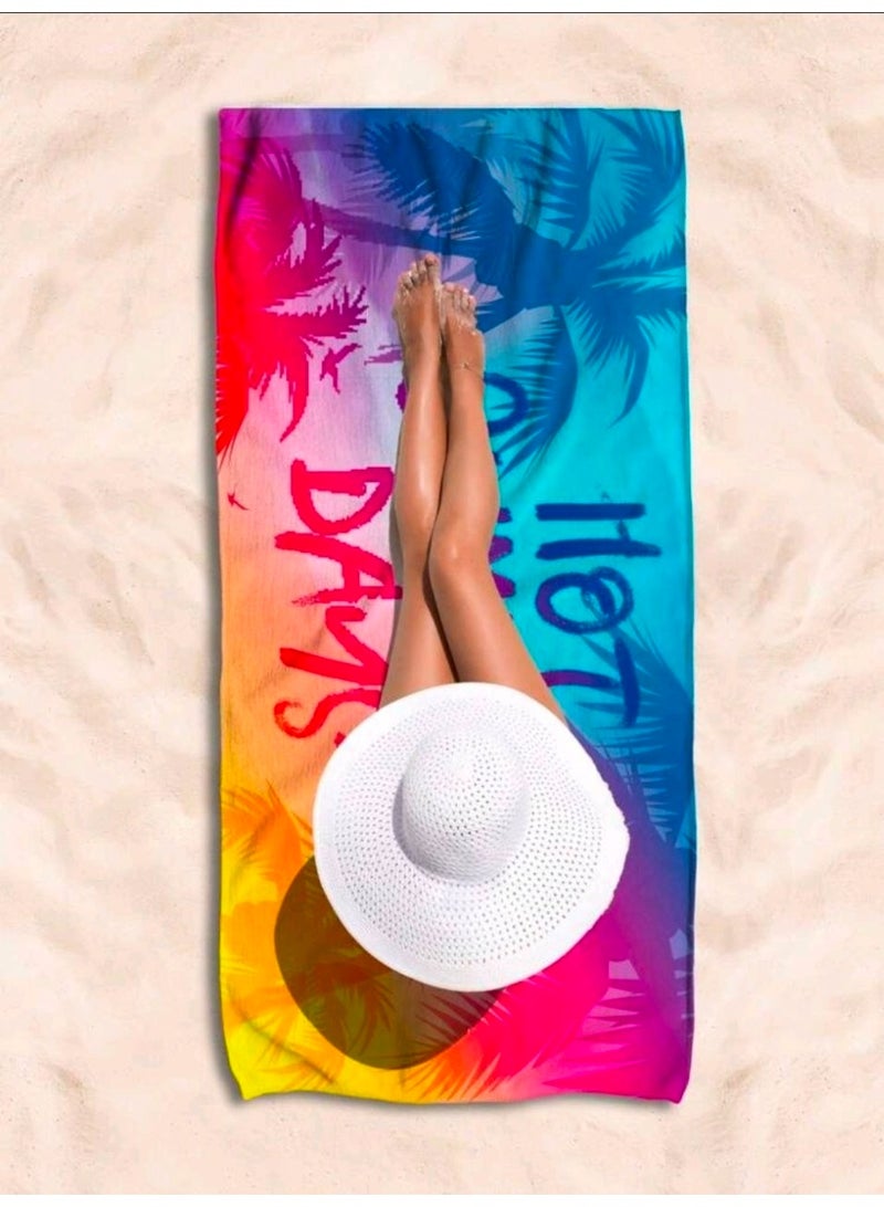 Microfiber Quick Dry Beach Blanket, Towel, Suitable For Swimming,Travel, Camping,Yoga Mat Outings Summer Beach Essentials - Image 2