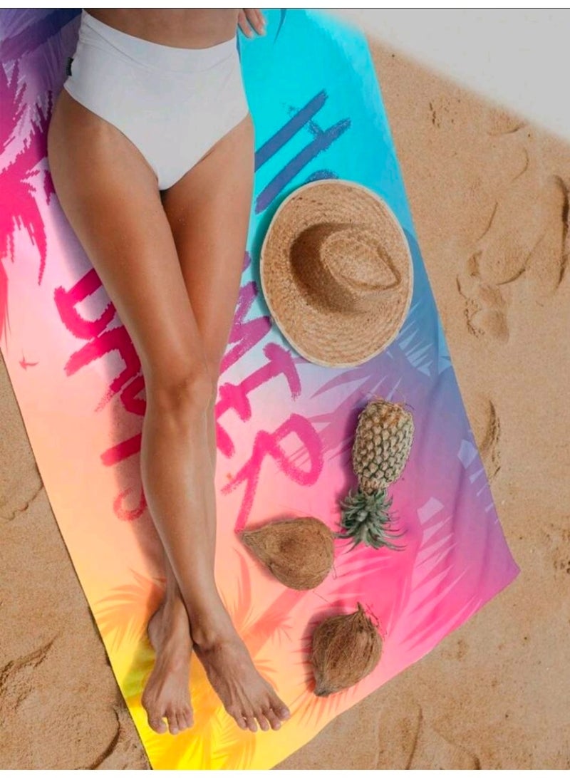 Microfiber Quick Dry Beach Blanket, Towel, Suitable For Swimming,Travel, Camping,Yoga Mat Outings Summer Beach Essentials - Image 5
