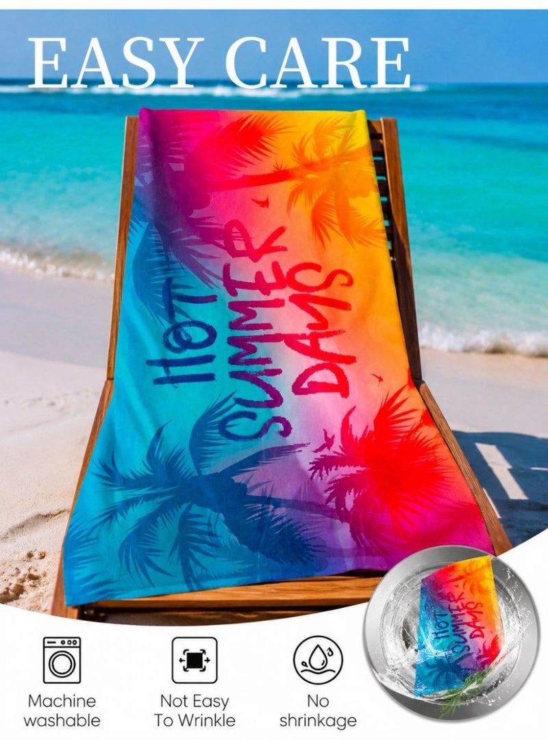 Microfiber Quick Dry Beach Blanket, Towel, Suitable For Swimming,Travel, Camping,Yoga Mat Outings Summer Beach Essentials - Image 3
