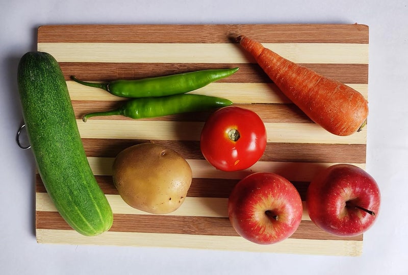 Trendmad S Cart Eco Friendly Rectangular Wooden Chopping Board for Chopping Cutting Slicing Vegetables Fruits Meat Cheese Bread 32 22 CM - Image 1