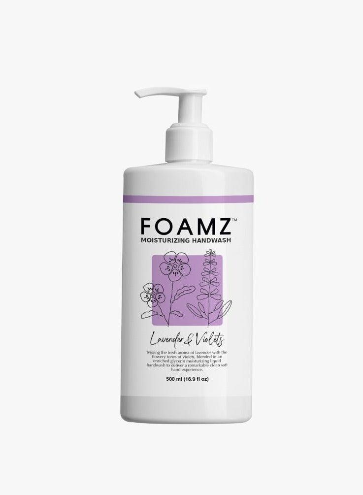 FOAMZ Set of Hand Wash Lavender and Violets 500ml and Body Wash Serenity 300ml - Image 3