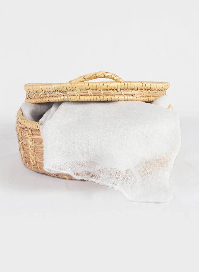 BAJRA 100% Premium Handmade Cashmere Shawl in Light Silver, Traditionally Woven All-in-One Shawl, Wrap & Scarf  - Image 2