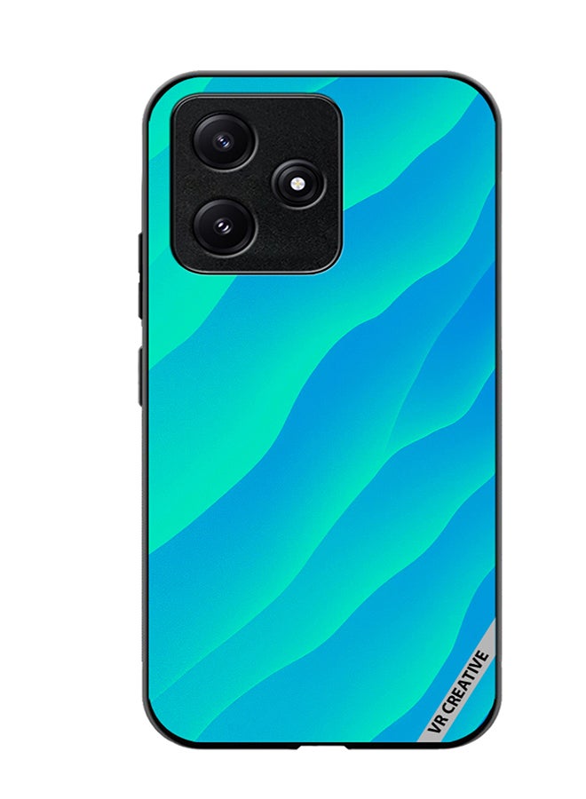 VR CREATIVE Protective Case Cover For Xiaomi Poco M6 Pro 5G Blue Abstract2 Design Multicolour - Image 1