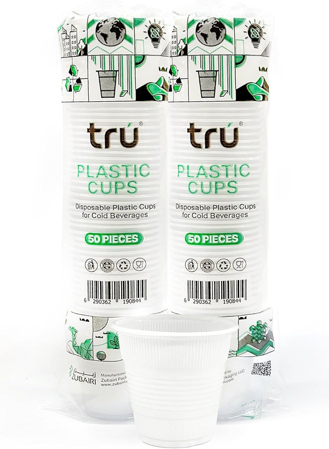 Tru Plastic Cup 5 oz. HD - 100 Pc white - Image 1