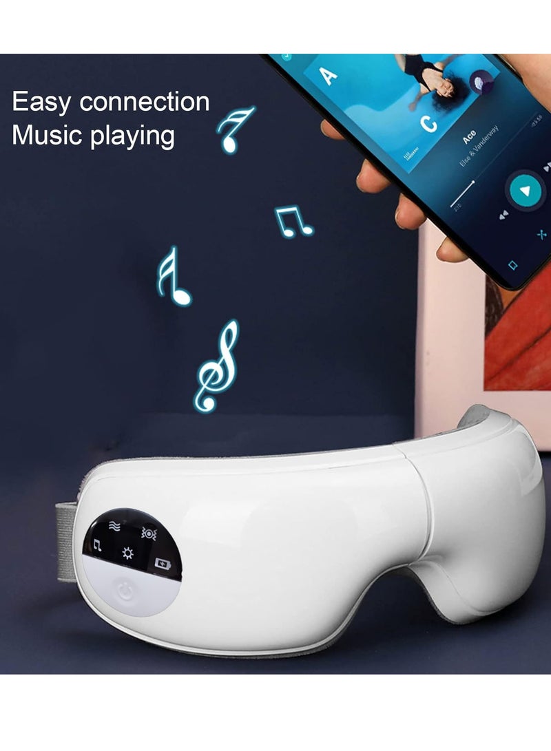 Eye Massager Smart Eye Massager Elastic Straps Anti-Fatigue Heating Foldable Eye Mask Massager 5 Modes Rechargeable Eye Care for Dry Eyes Dark Circles Migraines and Eye Strain Gifts for Wife/Man - Image 2